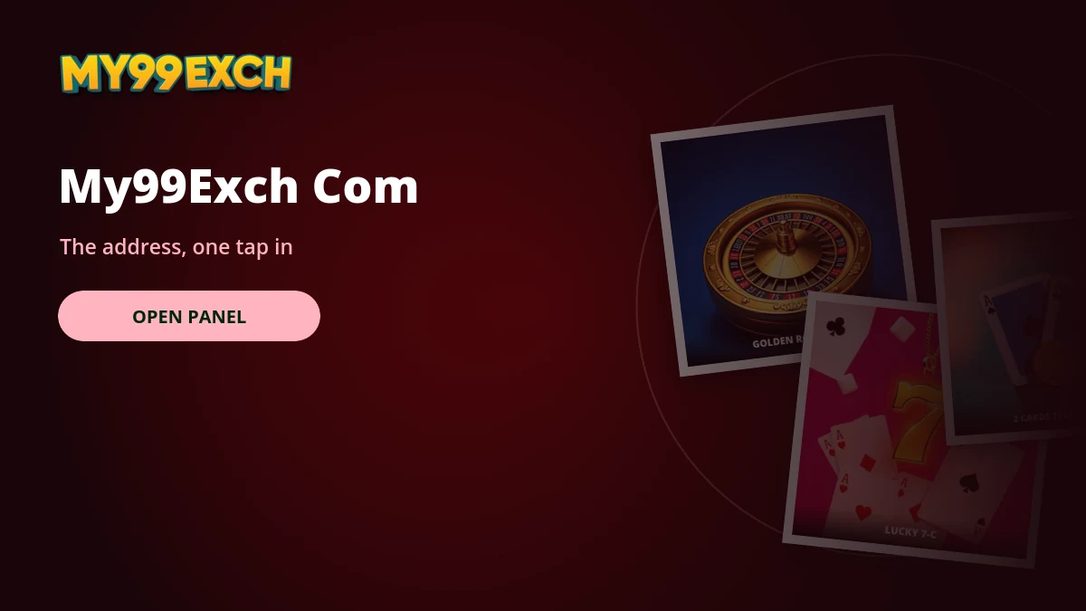 My99Exch com address panel banner with casino game tiles