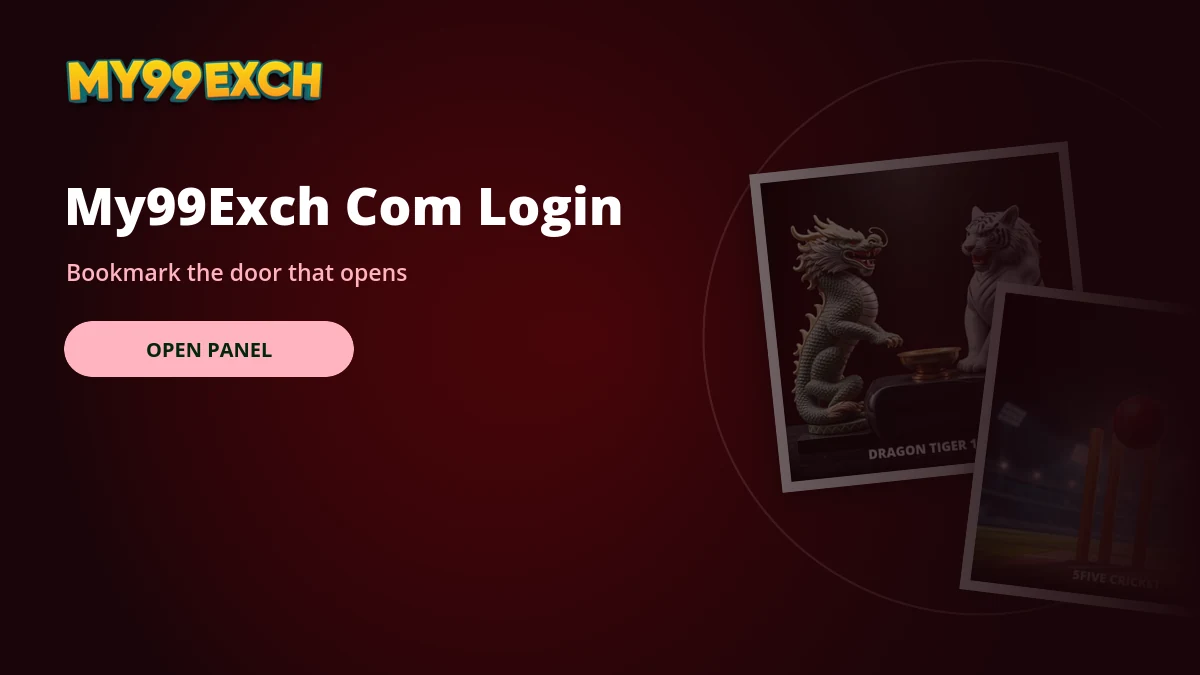 My99Exch com login panel banner with baccarat and roulette tiles