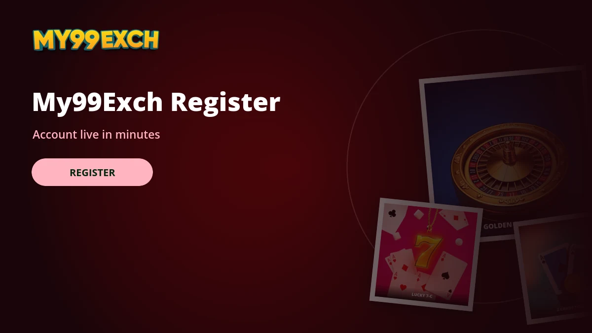 My99Exch registration panel banner with teen patti and cricket tiles